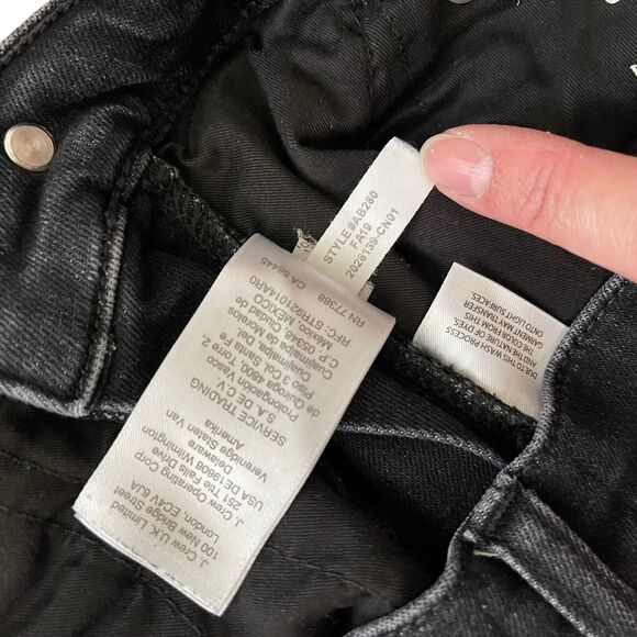 J.Crew 27 Vintage Straight Jeans Soft Black Mid Rise Stretch Basic - Picture 4 of 10